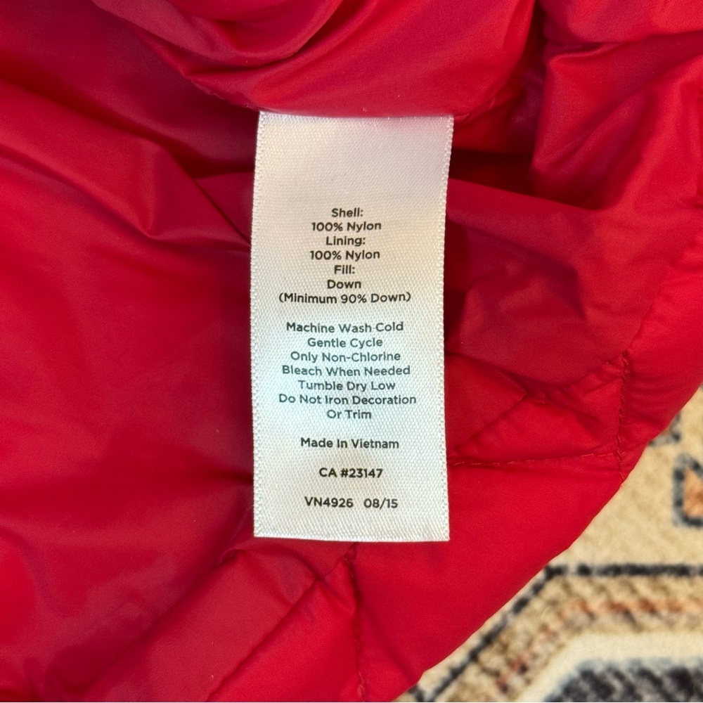 Talbots Red Quilted Puffer Vest Women’s Size Large - Picture 6 of 9